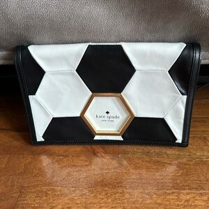 Kate spade soccer ball envelope clutch